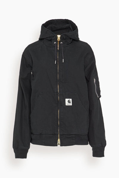 Carhartt WIP Washed Duck Hooded Blouson in Black