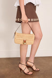 Staud Harlow Raffia Bag in Natural/Tan