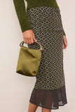 Dries Van Noten Micro Velvet Bag in Olive