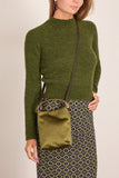 Dries Van Noten Micro Velvet Bag in Olive
