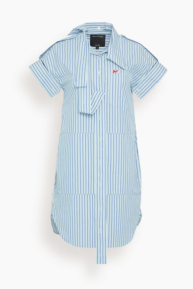 Meryll Rogge Casual Dresses Deconstructed Shirt Dress in Blue/Aqua Meryll Rogge Deconstructed Shirt Dress in Blue/Aqua