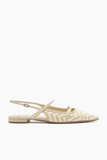 Alexandre Birman Tita Raffia Zig Flat in Eggshell