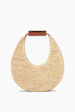 Staud Moon Raffia Tote Bag in Natural/Tan