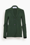 Harris Wharf Jackets Stand Up Collar Blazer in Emerald