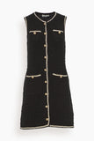 Simkhai Kerris Short Sleeve Mini Dress in Black Ivory