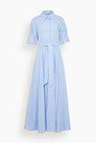 Simkhai Truman Cotton Shirt Dress in Periwinkle Stripe