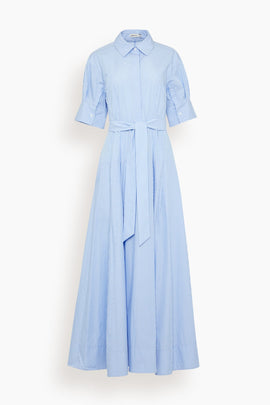 Truman Cotton Shirt Dress in Periwinkle Stripe