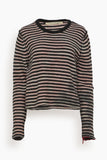 Raquel Allegra Sweaters Westlake Pullover in Stripe Pink Raquel Allegra Westlake Pullover in Stripe Pink