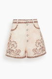 Alemais Akia Denim Short in Pink