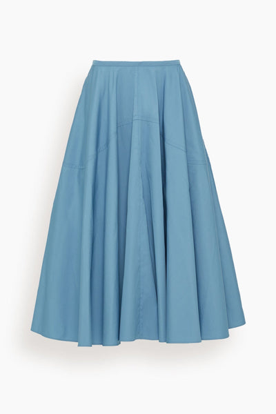 Maxime Cotton Poplin Skirt in Lobelia