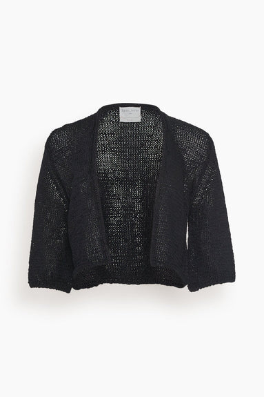 Forte Forte Sweaters Chic Sustainable Viscose Raffia Cardigan in Night