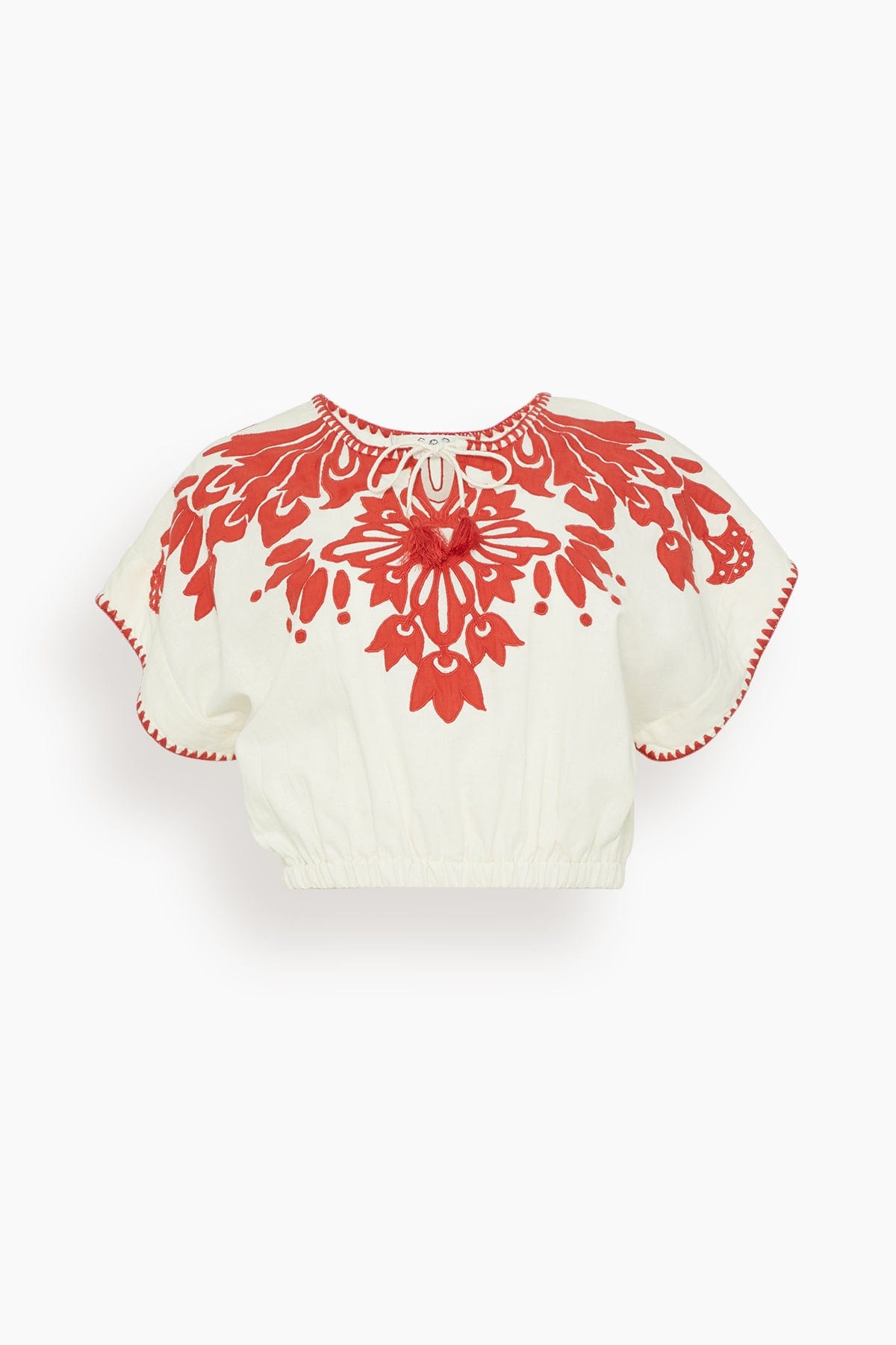 Sea Liliana Applique Top in Red