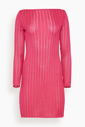 Riva Bare Mini Dress in Strong Pink