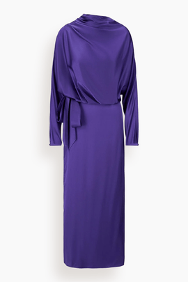 Phoebe Silk Dress in Amethyst