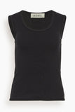 Rohe Tops Rib Tank Top in Black Rohe Rib Tank Top in Black