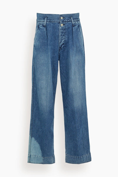 パンツ TANAKA 31 ST-108 WIDE JEAN TROUSERS Tanaka The Wide Jean Trousers in Vintage Blue – Hampden Clothing