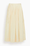 Toast Skirts Pleated Cotton Linen Skirt in Ecru Pleated Cotton Linen Skirt in Ecru