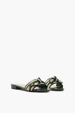 Alexandre Birman Grosgrain Raffia Sandal in Laguna/Off Green