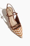 Alexandre Birman Tita Raffia Zig 60 Slingback in Espresso