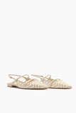 Alexandre Birman Tita Raffia Zig Flat in Eggshell