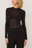 Bite Studios Tops Long Sleeve Jersey Tee in Black Bite Studios Long Sleeve Jersey Tee in Black