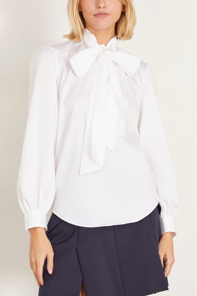 Bourrienne Paris Tops Comtesse Shirt in White Bourrienne Paris Comtesse Shirt in White