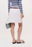 Brandon Maxwell The Rhea A-Line Skirt in White
