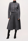 Brandon Maxwell The Ryder Knit Jacket in Heather Grey