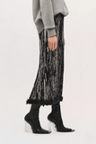 Brandon Maxwell The Sinclair Pleated Pencil Skirt in Black/White
