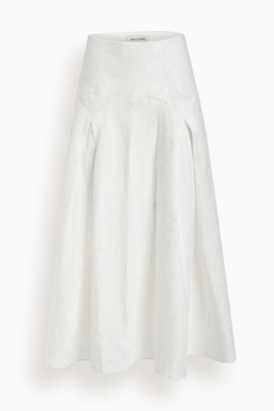 The Gael Skirt in Optic White