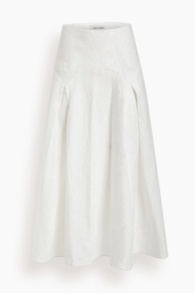 Solid & Striped Skirts The Gael Skirt in Optic White