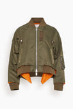 Sacai Nylon Twill Blouson in Dark Khaki