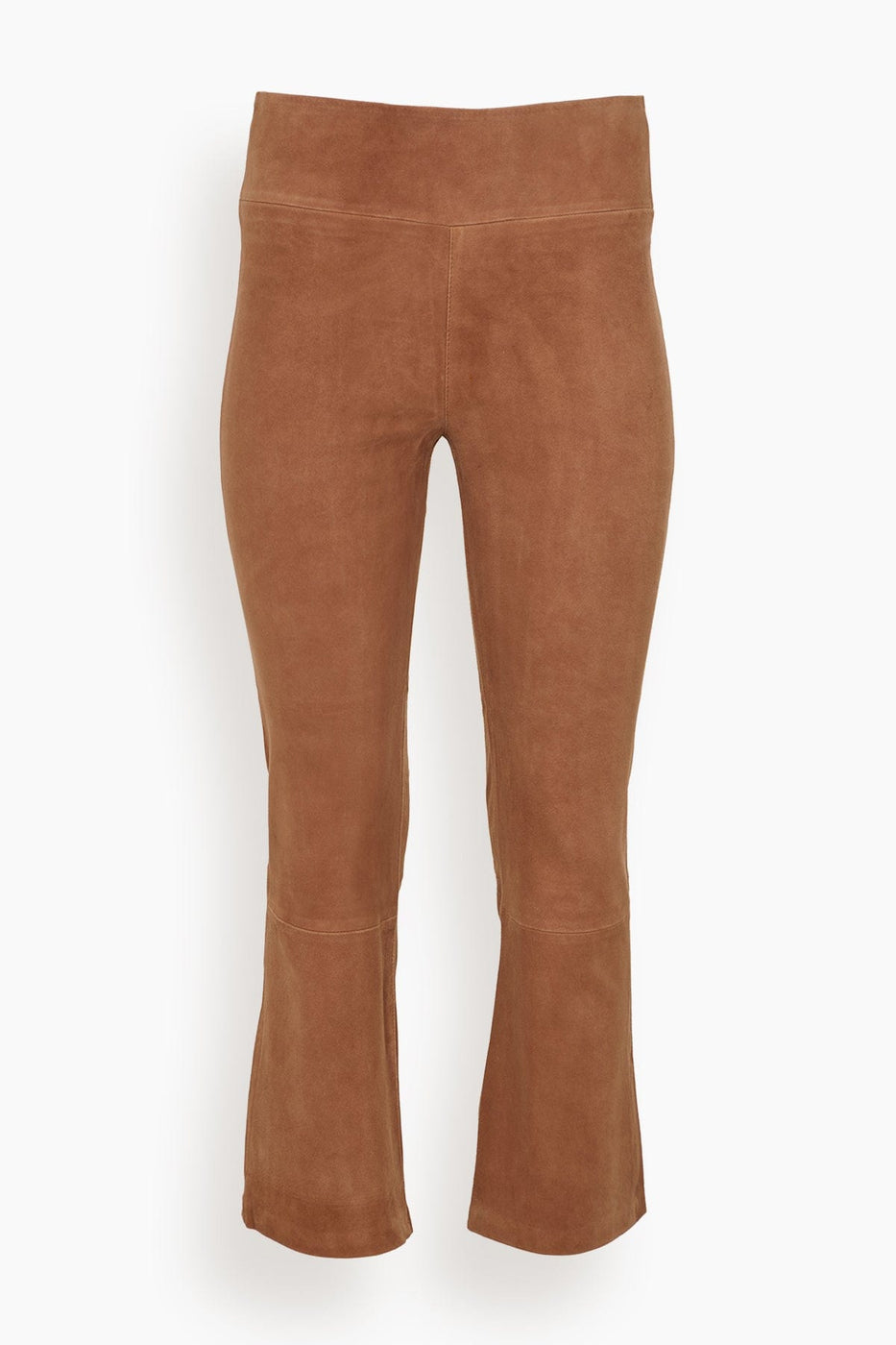 SPRWMN Pants Crop Flare in Dark Cognac