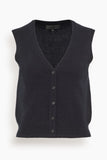 Nili Lotan Porter Sweater Vest in Dark Navy