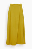 COG the Big Smoke Skirts Halo Semi Flare Skirt in Mustard