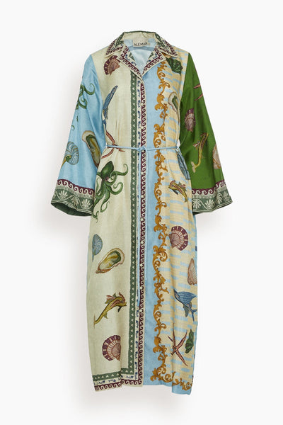 Bath House Silk Shirtdress in Multi