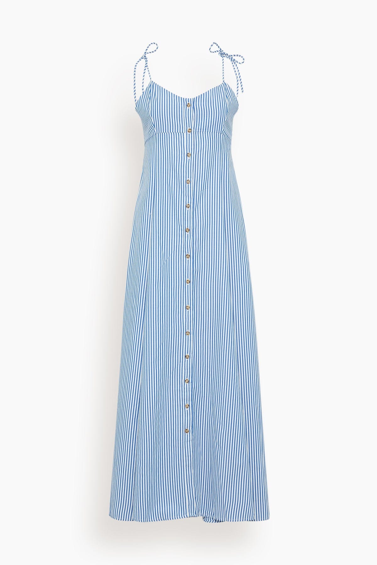 Rosie Assoulin - Rosie Assoulin High Garden Maxi Dress in Blue Stripe 8 - Hampden Clothing Rosie Assoulin - Rosie Assoulin High Garden Maxi Dress in Blue Stripe 8 - Hampden Clothing