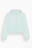 Another Tomorrow Recycled Nylon Short Blouson in Aquamarine