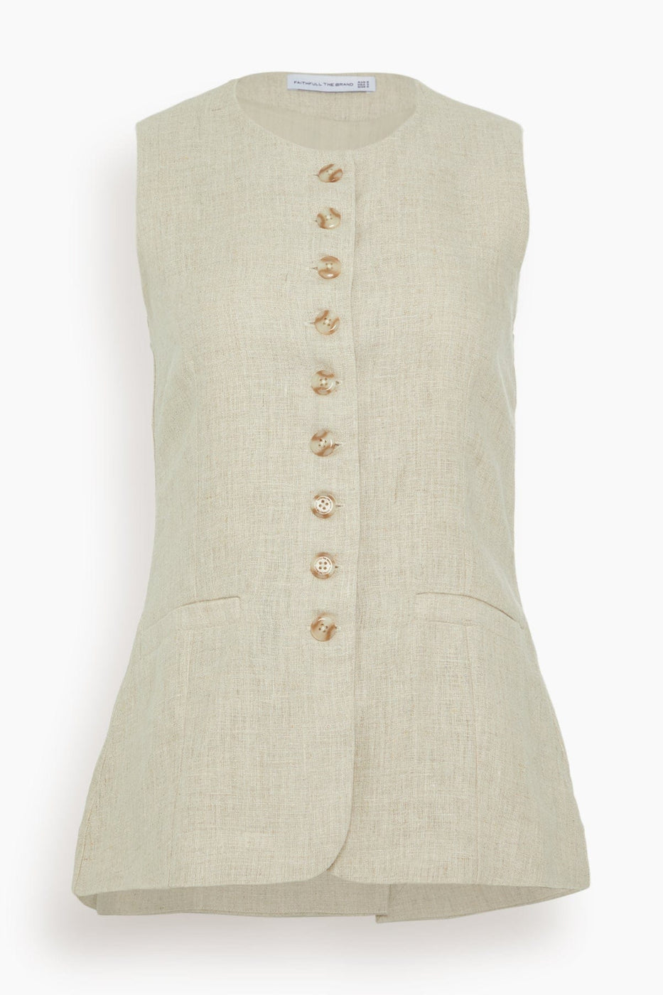 Faithfull The Brand Tops Domenico Vest in Natural Faithfull the Brand Domenico Vest in Natural