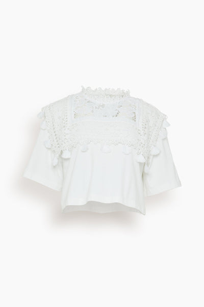 Joah Embroidery T-Shirt in White