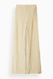 Staud Stroll Silk Pant in Monday Stripe