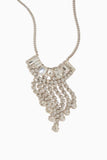 Dries Van Noten Brass Galvanized and Glass Necklace in Silver