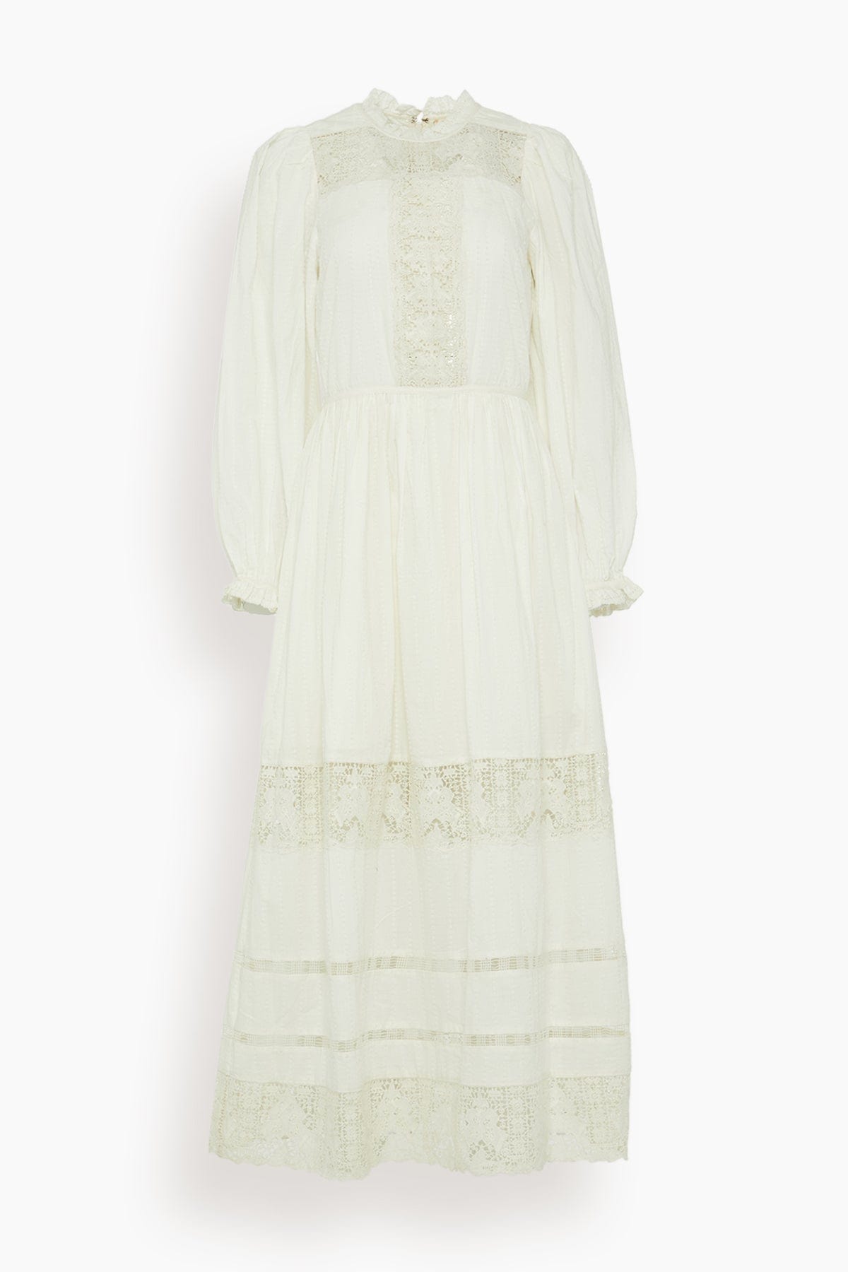 Ulla Johnson Amelie Long Sleeve Dress in Pristine