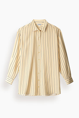 Nolan Silk Shirt in Monday Stripe