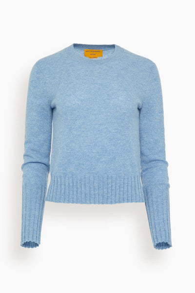 Shrunken Crew in Heather Blue