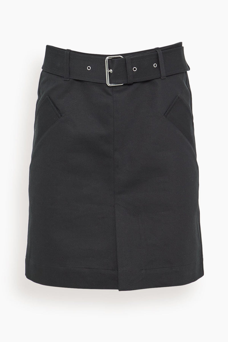 Cotton Trench Skirt in Black – Hampden Clothing