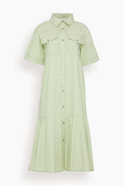 Sullivan Sportswear Midi Shirt Dress in Seafoam