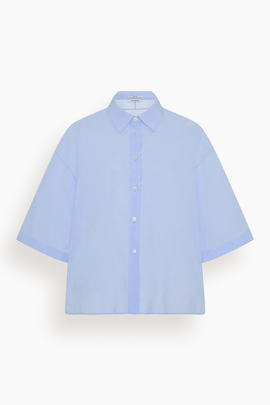 Voile Short Sleeve Shirt in Sky