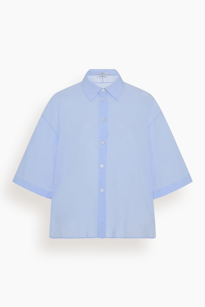 Voile Short Sleeve Shirt in Sky