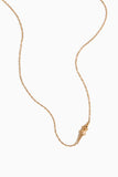 Stoned Fine Jewelry Alligator Dainty Chain Necklace in 18k Yellow Gold